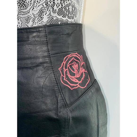Upcycled Rose Mini Skirt - Picture 2 of 5